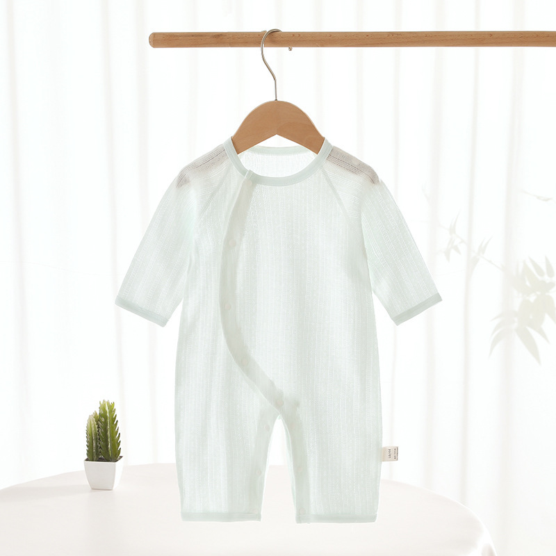 Baby Jumpsuit, Summer Thin Pure Cotton Newborn Clothes, Summer Air-Conditioned Clothes, Pajamas, Baby Girl's Romper