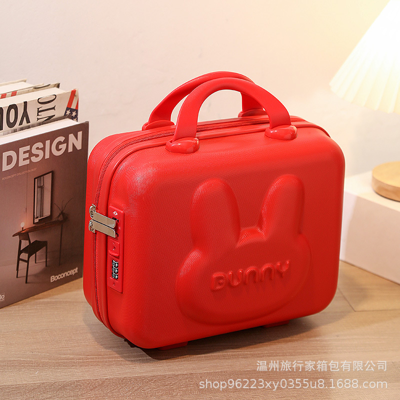 Nuevo conejo maleta maquillaje regalo de mano caja de boda 14 pulgadas 16 pulgadas maleta maleta