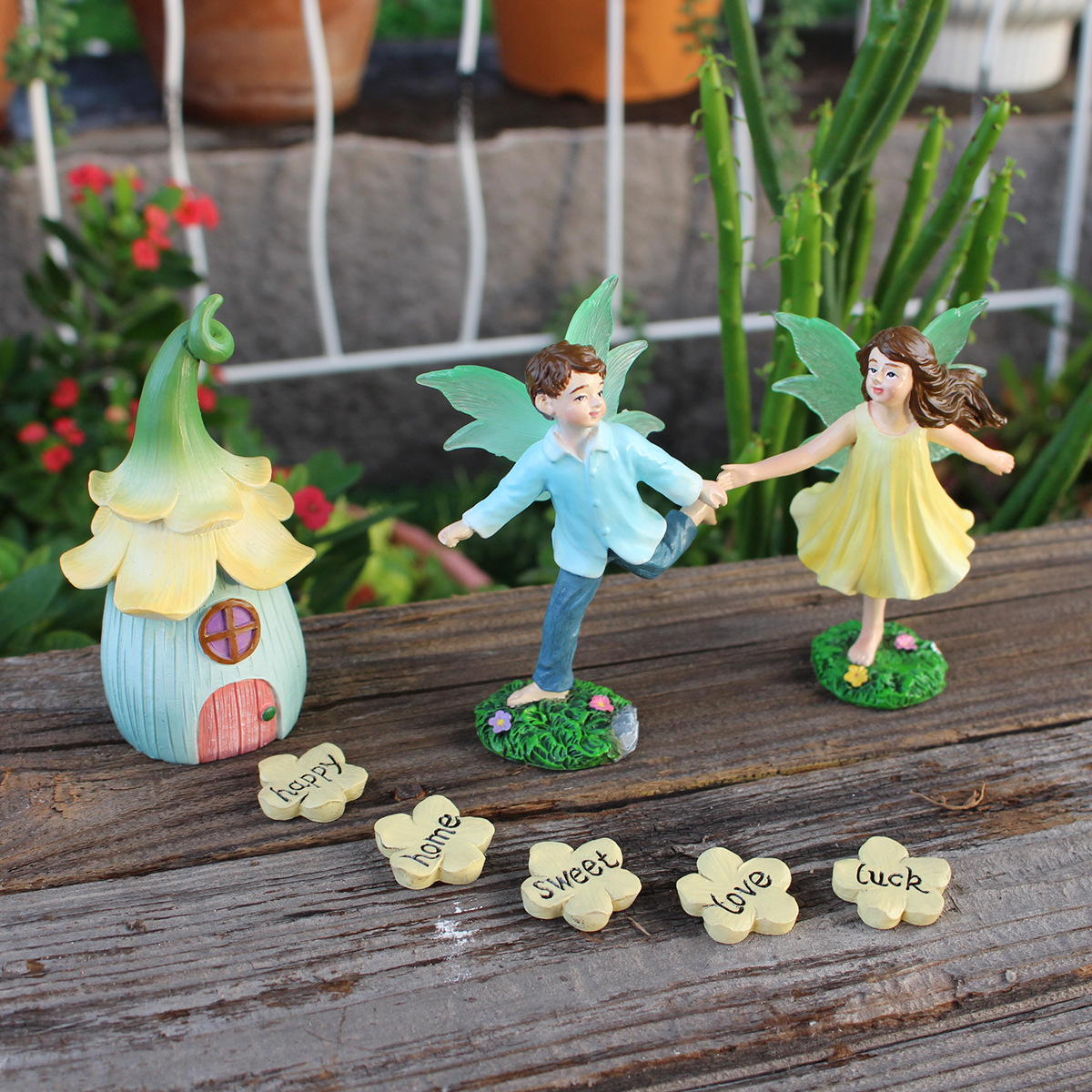  fun running men's and women's flower fairy pastoral retro mini flower fairy micro landscape small ornaments flower pot decoration now
