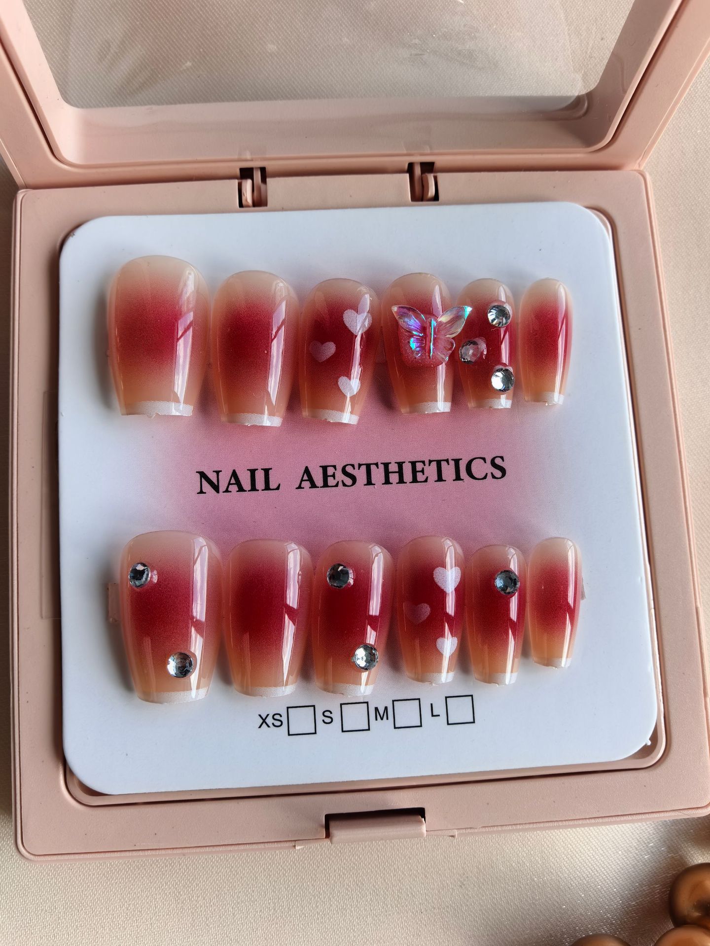 Caja de exhibición marco de fotos más taladro manicure suministro fuente de uñas DIY francés color delgado manicure falso salón al por mayor