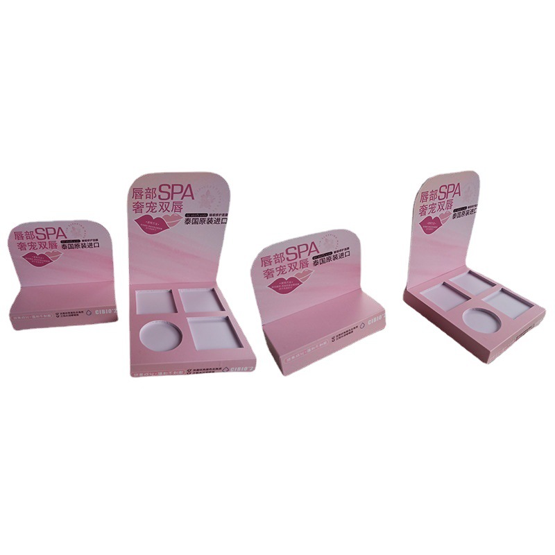 美妆唇膏化妆品展柜桌面式展示架柜PVC雪弗板 kt板展示架陈列架展