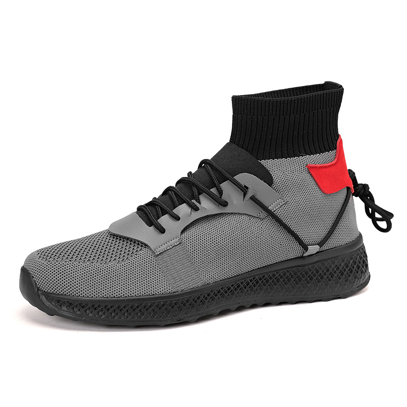 2024 Summer High Top strumpor med Flyknit Andas Casual Student Trendiga skor Herrsport_voghion.com