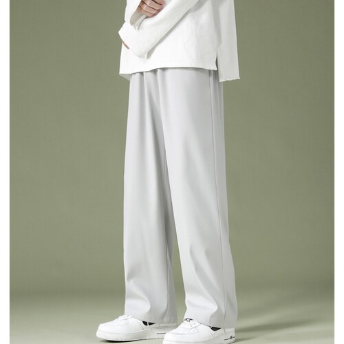 Men's Summer Thin Straight Leg Loose Youth Sports Wide Leg Pants