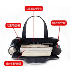 廠家批發印刷logo德仕高手提文件袋學生補習包大容量補習袋文件包