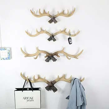 Пакет M & креативный крючок для одежды Настенный крюк для ключей Американский ретро дверь задняя вешалка для гостиной украшения рога крючок