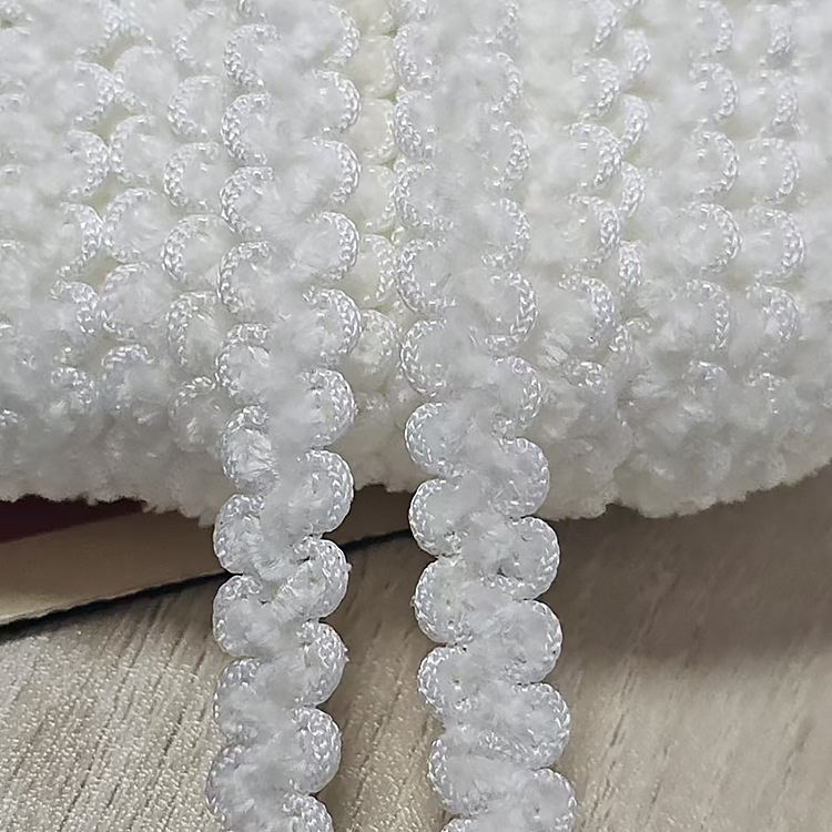 Pequeño encaje de borde de gancho fragante acrílico más encaje tejido de chenilla ropa de bricolaje puños accesorios de sombrero encaje