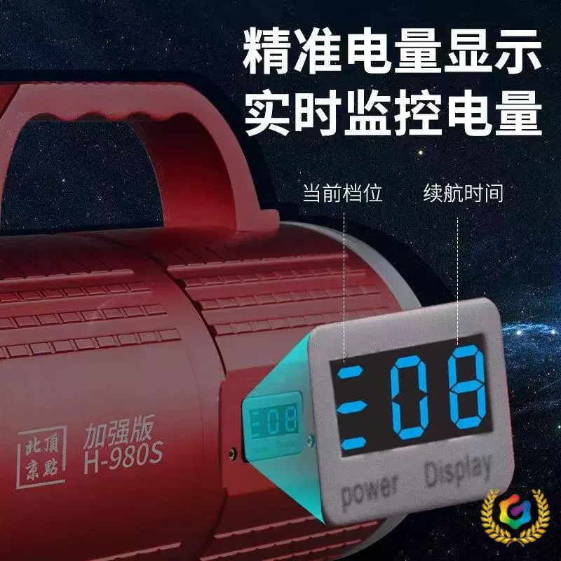 ๑Dingding H-980S лазерная пушка ночная рыбалка свет четыре источника света голубой свет сверхяркий высокомощный ночной фонарь для рыбалки