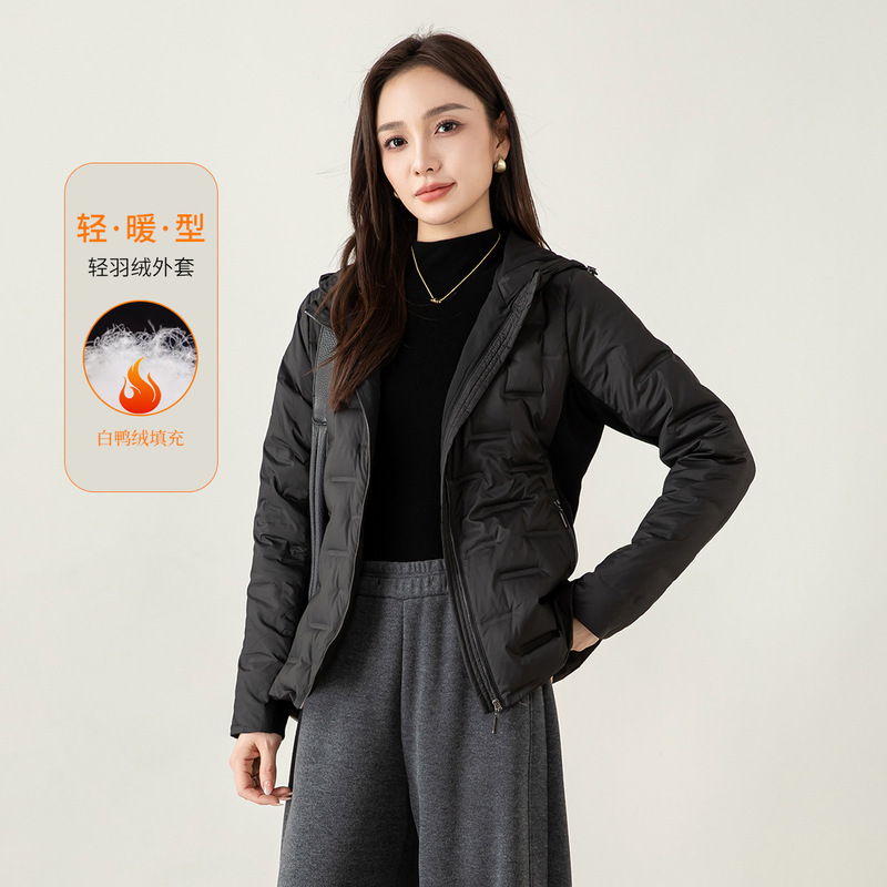 Xinge 2025 Autumn and Winter New Style Lightweight down Jacket Women's Fashionable Laminated Cloud-Like Lightweight Hooded Warm Jacket