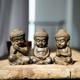 中式禅意创意释迦摩尼如来佛像小摆件家居客厅桌面手工工艺品铸铁