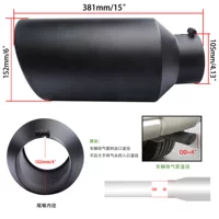 Заводская выхлопная труба 15inch длинная выхлопная труба из нержавеющей стали с закатанным краем черненая выхлопная труба дизельного грузовика пикап глушитель выхлопа