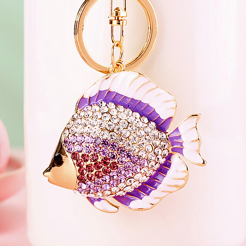 49g Weight Lobster Trigger Clasp Closure Clasp Closure Type Rhinestones Inlay Material Keychain Classification 1 Piece Quantity Daily Occasion Zinc alloy Material Fish Pattern Unisex Gender Plating, Diamond Design Cute Style 1 Piece Cute Fish Zinc Alloy Plating Diamond Rhinestones Unisex Lobster Trigger Clasp Closure Keychain 5