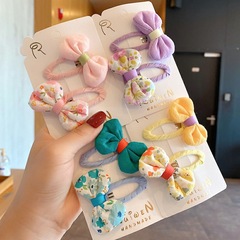 子供のヘアピンの新型の蝶結びの韓国版の花の髪飾りの女性の女の子の赤ちゃんの髪の布芸のbbクリップのカード