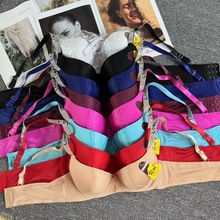 underwear亚马逊欧美内衣内裤女套装性感水钻钢圈调整型文胸