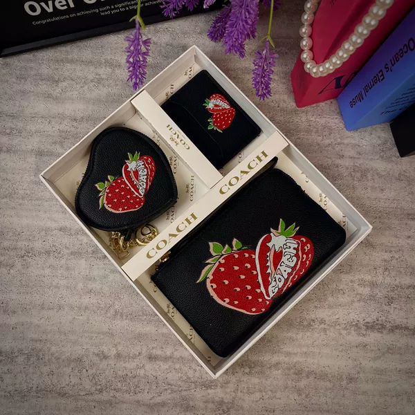 Black with big strawberries