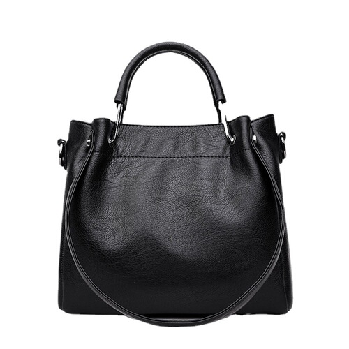 Cross-border bags for women  new Korean style fashionable soft leather retro large capacity bucket bag women's crossbody handbag