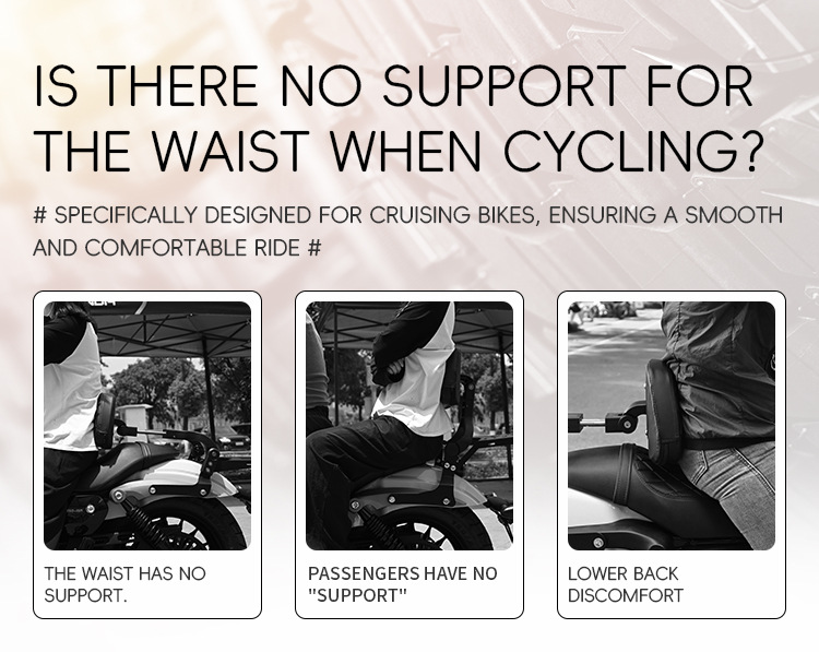 Motorcycle folding backrest for Graystone 250CVT, Jinjila 350, Flash 250V, Wuyiji CU625, Chunfeng CLC modification
