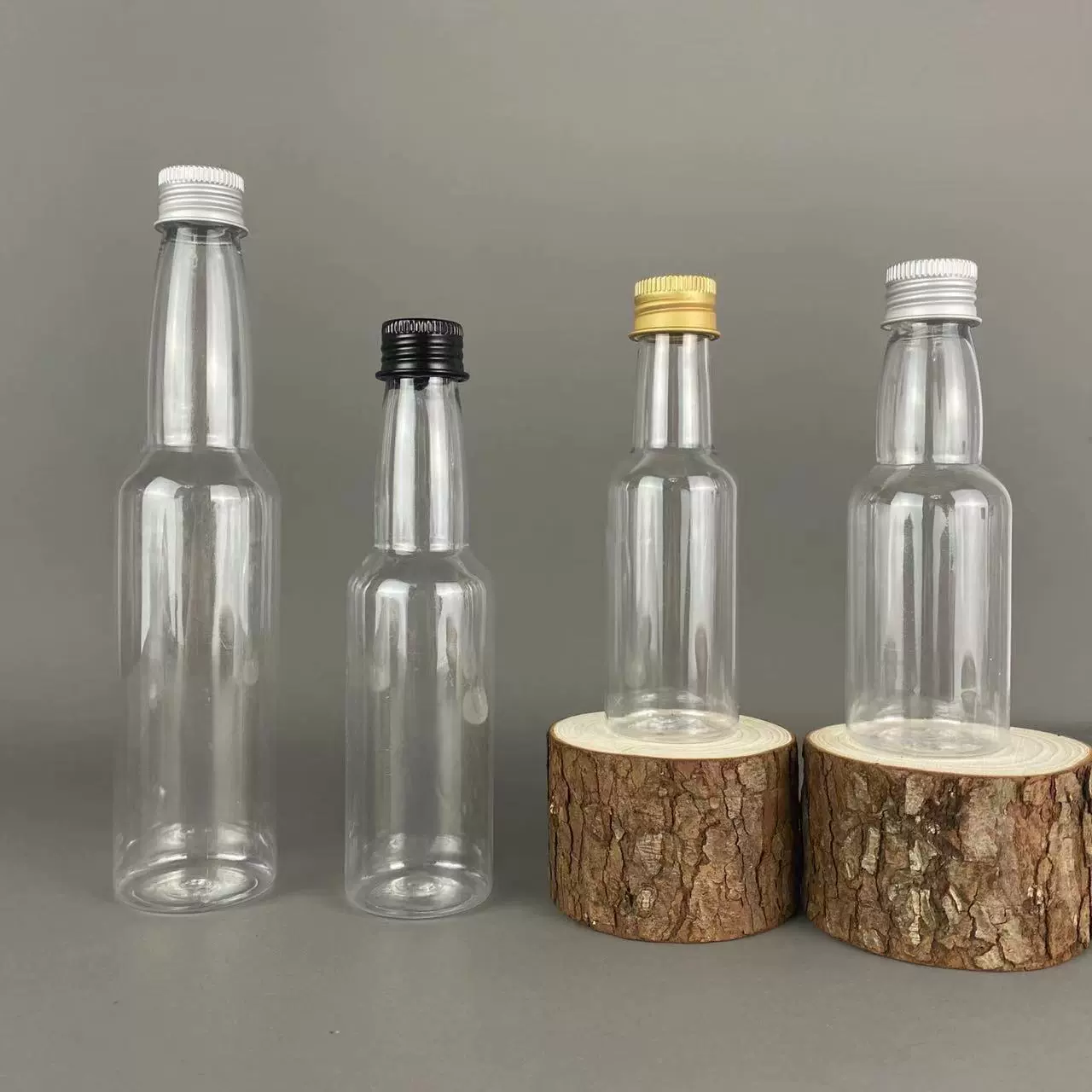 现货 l 60ml 100ml 150毫升塑料瓶 pet透明瓶 铝盖瓶 网红小瓶