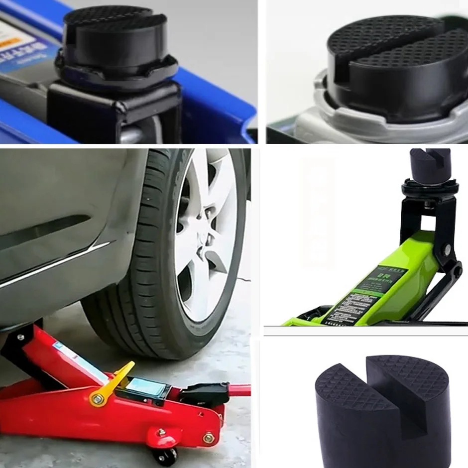 0kg Durable and Wear-Resistant Rubber Support Pads for Car Grooved Frame Track Floor Socket Adapter Lift Pads