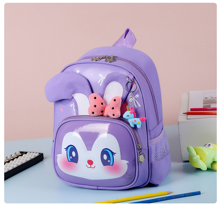 Mochila de jardín de infantes estilo caricatura para niños y niñas, mochila infantil para edades de 2 a 7 años, mochila de cáscara de huevo para exportación, protección de la columna vertebral, reducción de la carga.