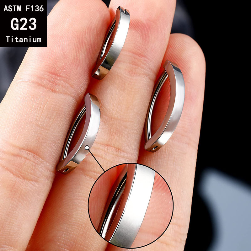 G23 Titanium Arc Curved Bar Navel Buckle Fine Polishing Belly Button Ring F136 Titanium Alloy Body Piercing Jewelry Gold with Crystal detail image 7