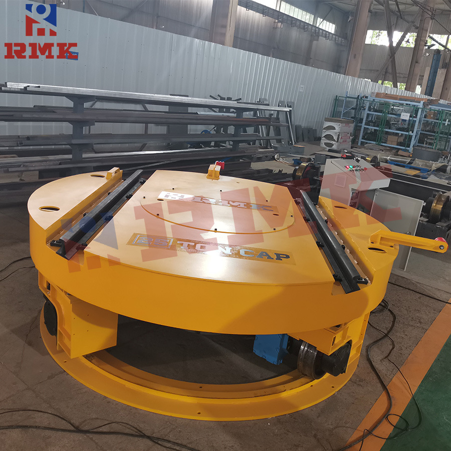 工业电动转盘电动轨道平车直角转弯换轨平台【睿迈科自有工厂】