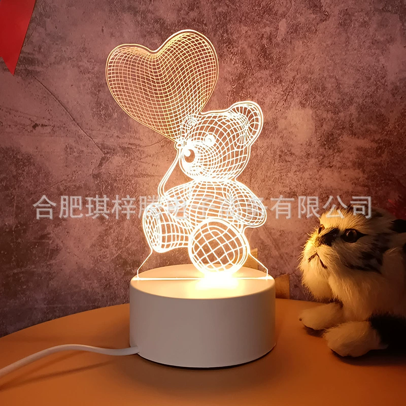 Ins Creative warm soft light bedside Creative Night Light Decoration Music Ack Lights 3D Night Light Wholesale