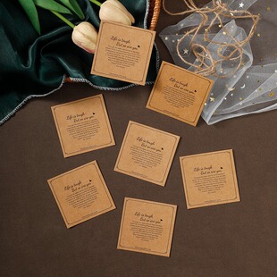 Cross-border retro kraft paper bracelet English blessing card bracelet display rack jewelry packaging cardboard wholesale