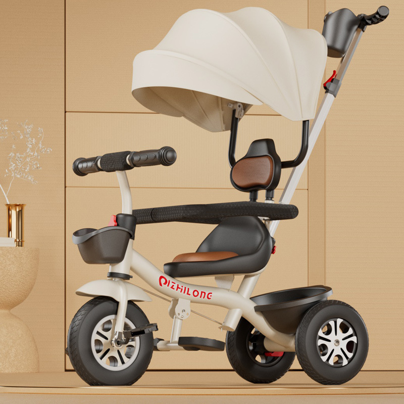 Asiento suave grande triciclo para niños bicicleta 1-3-5 años cochecito ligero bicicleta bebé bicicleta