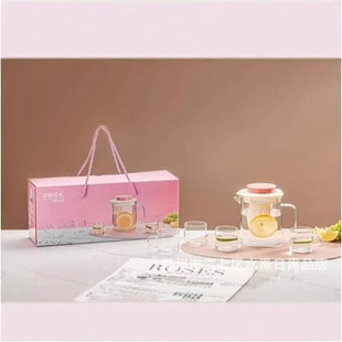 Hongyang Baifu Fengli High Boron Water Set Five-Piece Set One Pot Four Cups Water Kettle Water Cup Set Handy Gift