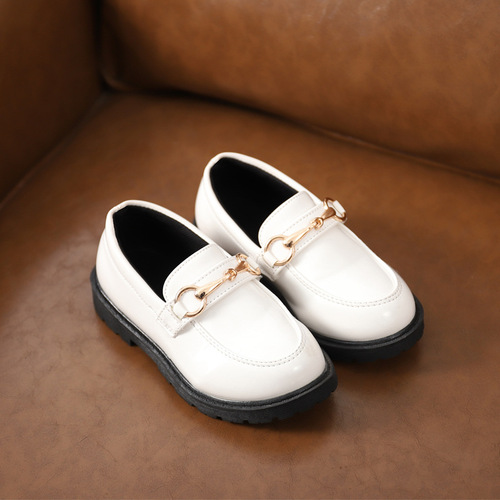 Children's suit leather shoes, male British student performance shoes, Korean style spring and autumn PU round toe performance catwalk small leather shoes