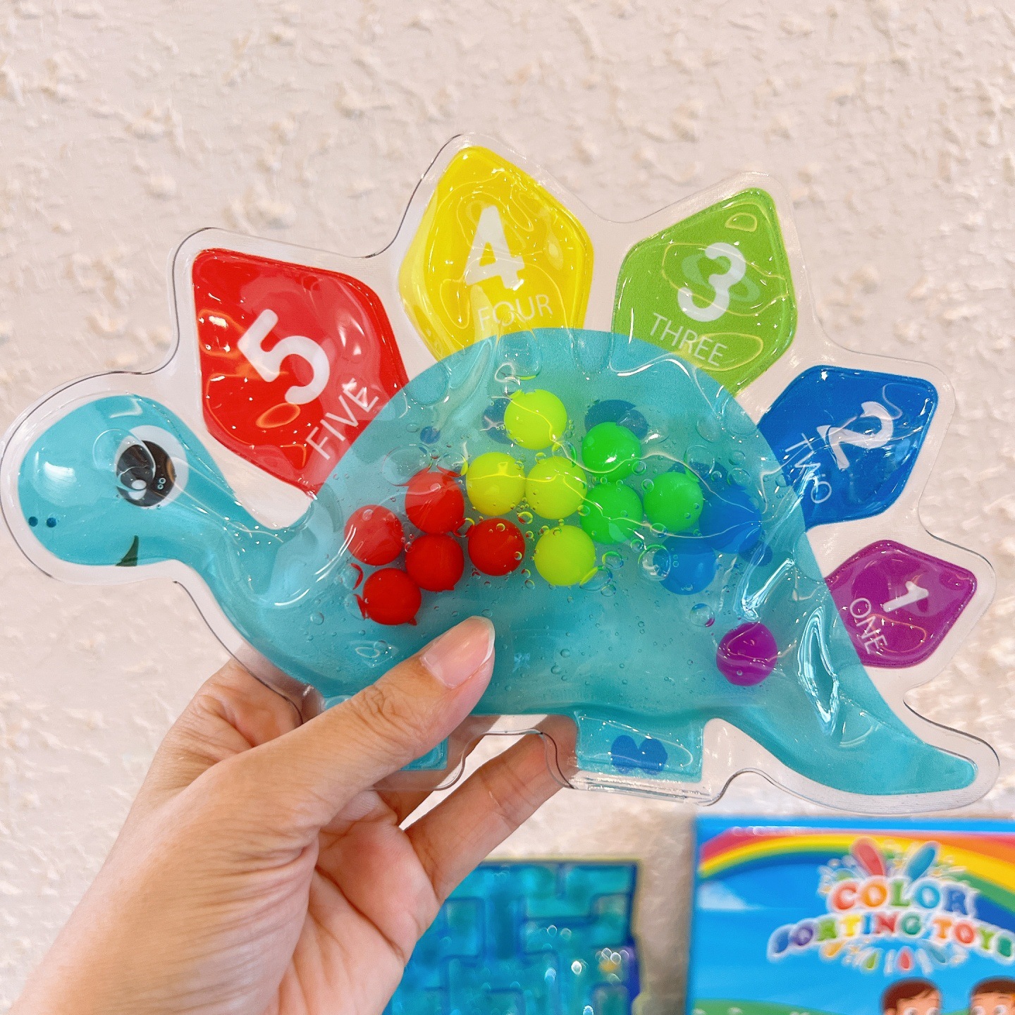 Creatividad sensorial infantil iluminación bolsa de agua pellizco pellizco número de color clasificación caminar laberinto descompresión juguetes para niños pequeños