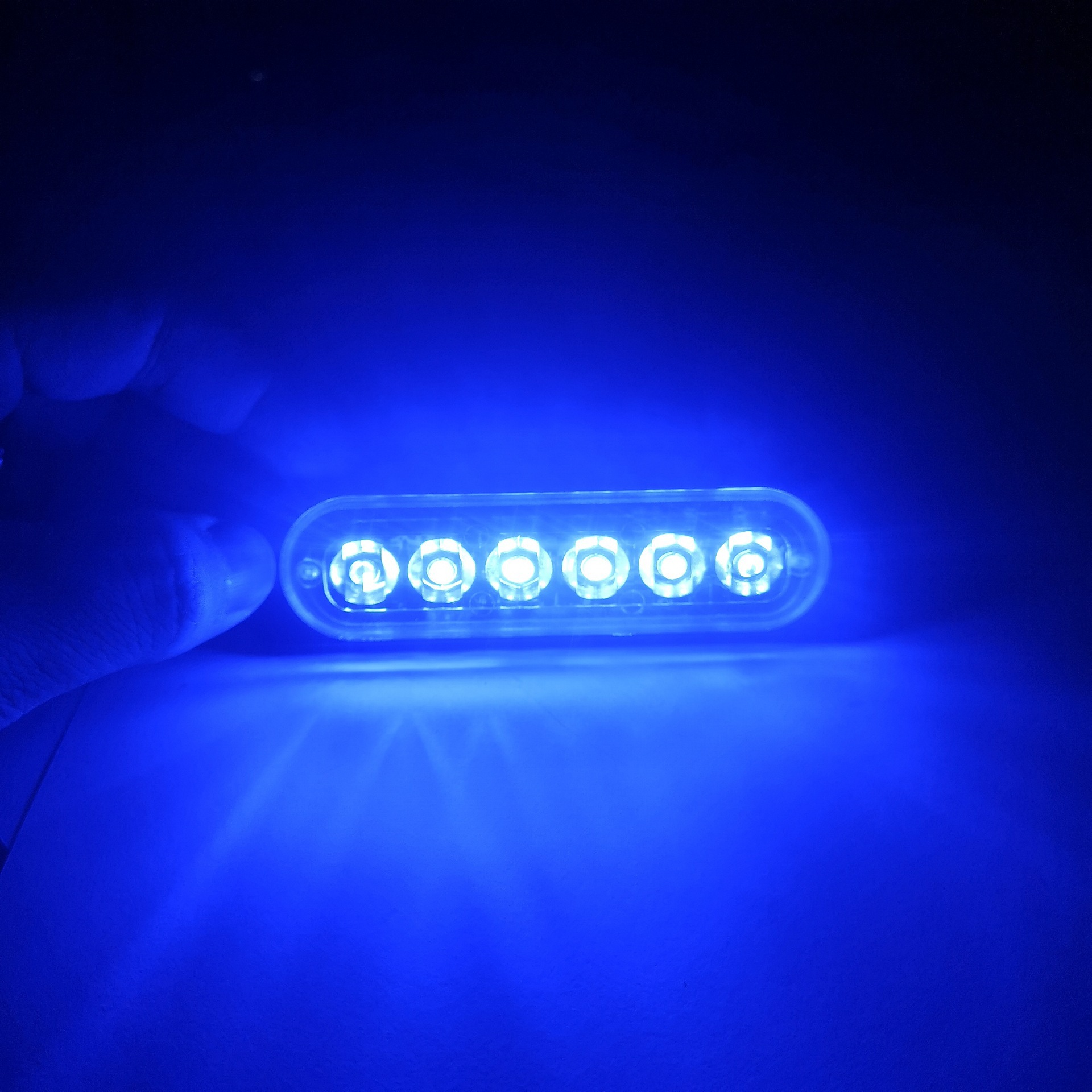 Hot-selling car led 6 light ultra-thin warning light side 12-24v work light day running light always bright turn signal