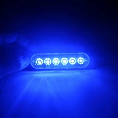 Dönmə işıqları ultra-thin warning light side 12-24v - blue