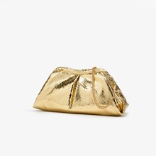 2025新款蛇纹夹子包云朵包链条单肩斜跨包女包跨境女包