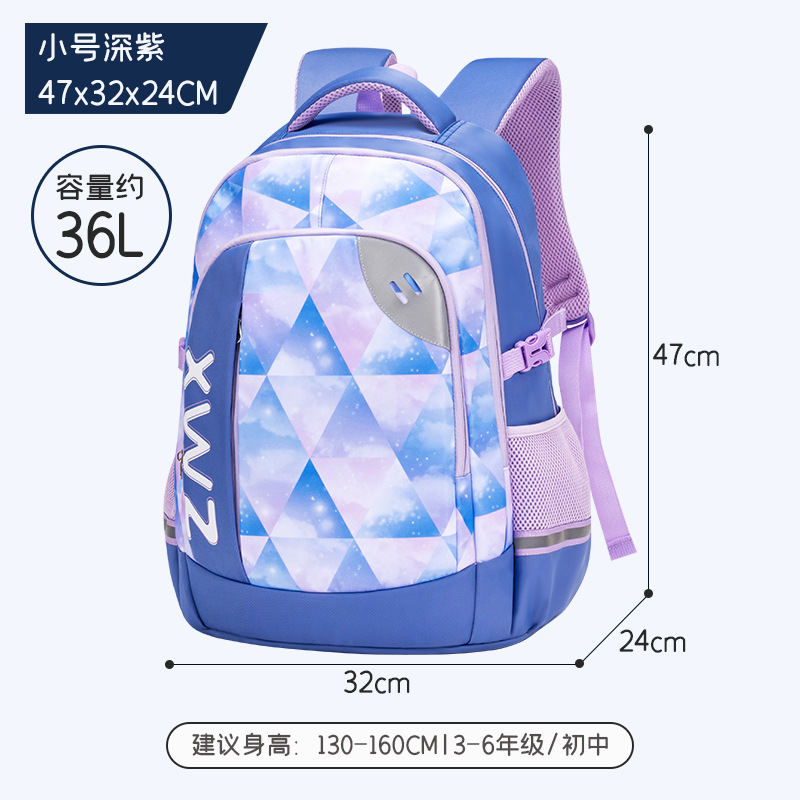Sesame Baby nueva escuela primaria escuela secundaria mochila para niños y niñas de gran capacidad 4-9 grados reducción de carga mochila de protección de la columna