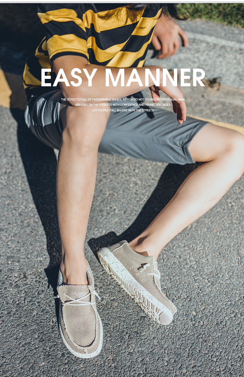 Cross-Border Dude Same Style Canvas Casual Large Size Men's Loafers European Station Cloth Driving Shoes In Stock_vogvips.com