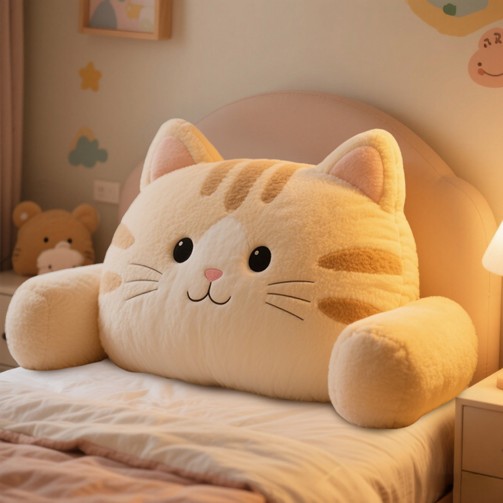 Children's Bedside Cushion Soft Bag Large Back Pillow Bedroom Princess Style Bed Anti-Collision Neck Protector Waist Pillow Cushion Cute