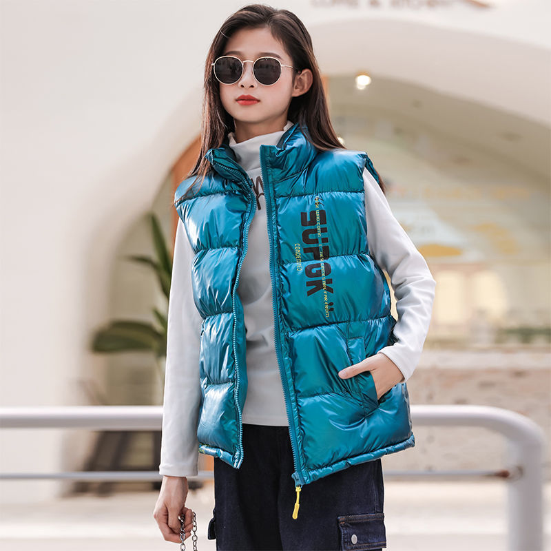 Chaleco de algodón para niños 2023 Otoño e Invierno nuevos niños medianos y grandes espesados chaleco desechable bebé niña chaleco cálido