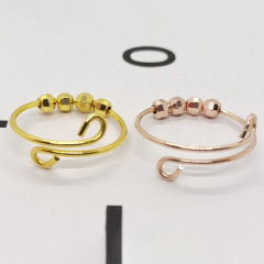 Cross-border Amazon laser bead micro-motor ring rotator spiral free rotation anti-pressure anxiety ring
