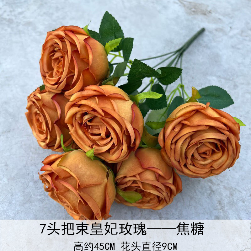 Artificial Rosa sola franela Rosa flor artificial boda decoración del hotel decoración del hogar arreglo de flores flor artificial Rose