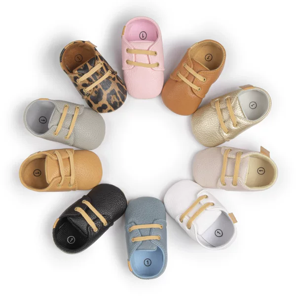 Cross-Border Hot-Selling 0-1 Year Old Baby Lace-Up Non-Slip Sports Casual Shoes Soft-Soled Toddler Shoes Babyshoes Multi-Color