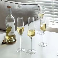 香槟杯高颜值玻璃高脚杯鸡尾酒葡萄酒杯家用水晶杯子微醺套装酒杯