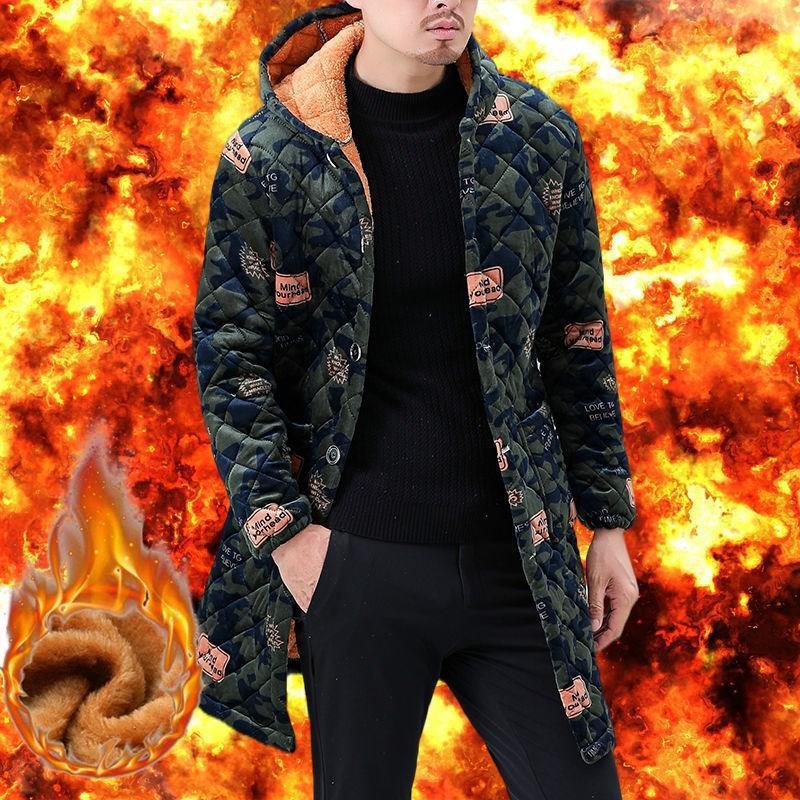 가을과 겨울 남성 양털 추가 재킷 두꺼운 작업복 면화 패딩 재킷 큰 가운 느슨한 플러스 사이즈 오버올면 패딩 자켓 시티 저항하는 면화 작업복