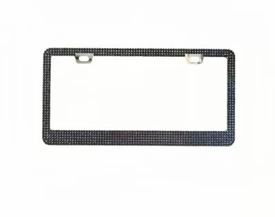 License plate holder/license plate holder, plate frame with diamonds, high-end cross-border - dark-blue-rhinestone-1-piece