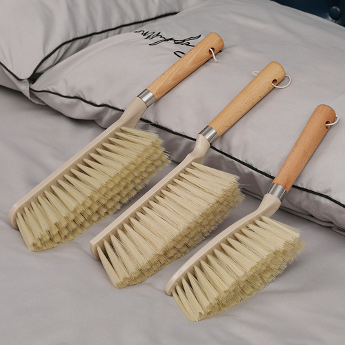 Beech long-handled soft-bristle brush bedroom carpet sofa floor cleaning brush household queen-size bed brush dust brush