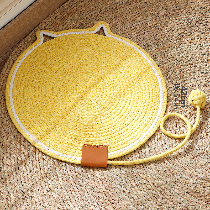 Almohadilla de agarre para gatos con cuerda de algodón al por mayor de fábrica Almohadilla de algodón para dormir para mascotas tejida Almohadilla para gatos con garras afiladas Productos para mascotas resistentes al desgaste