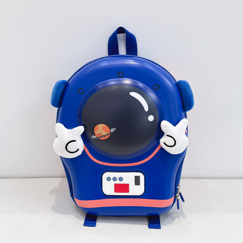 Jardín de infantes mochila de bebés dibujos animados lindos astronautas mochila de niños y niñas lámpara parpadea mochila de niños