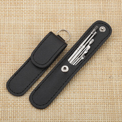 廠家不鏽鋼耳挖6件套裝螺旋掏耳勺耳扒耳垢清潔器收納皮套