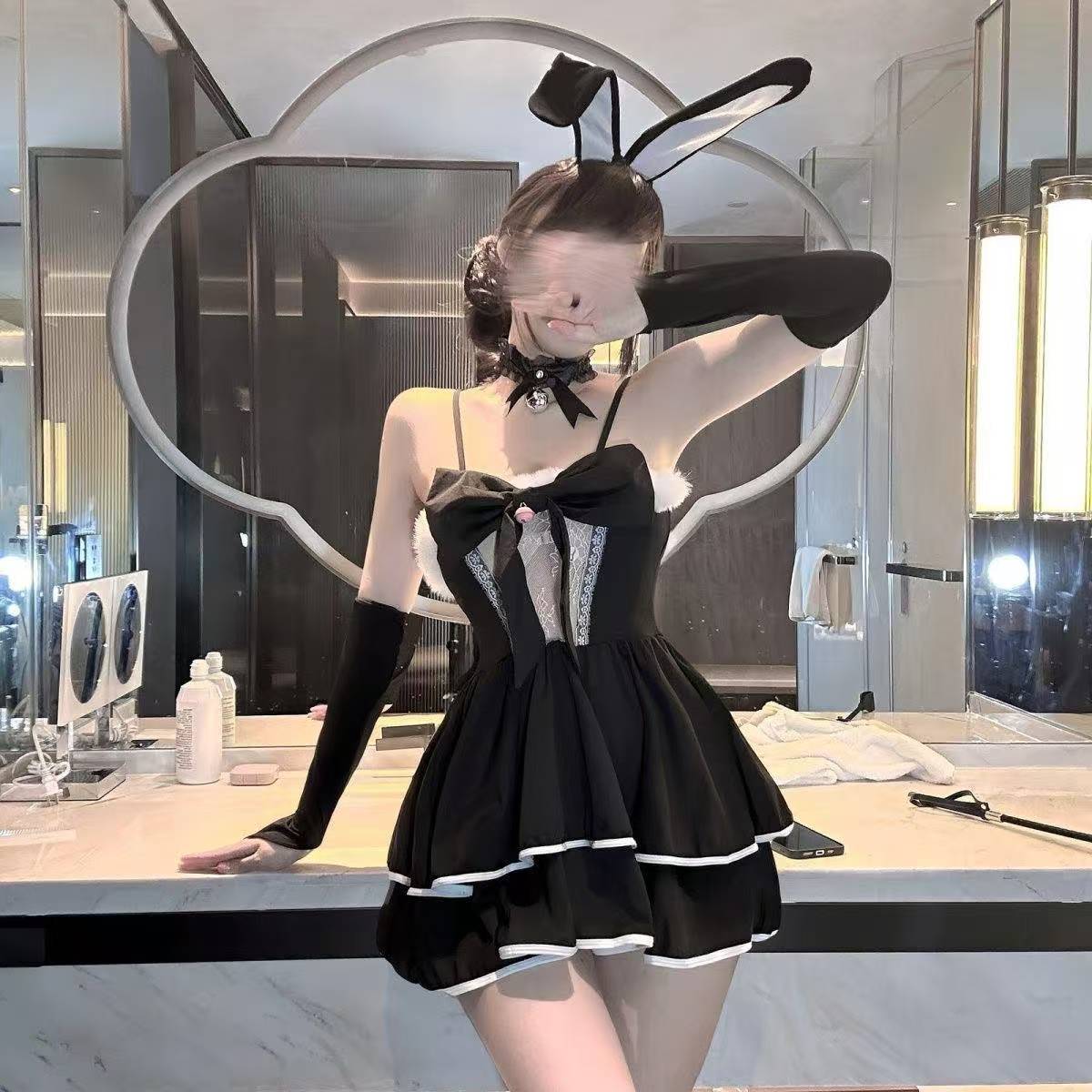 섹시한 할로윈 메이드 유니폼 정장 섹시한 속옷 고양이 코스프레 크리스마스 토끼 소녀 메이드 복장