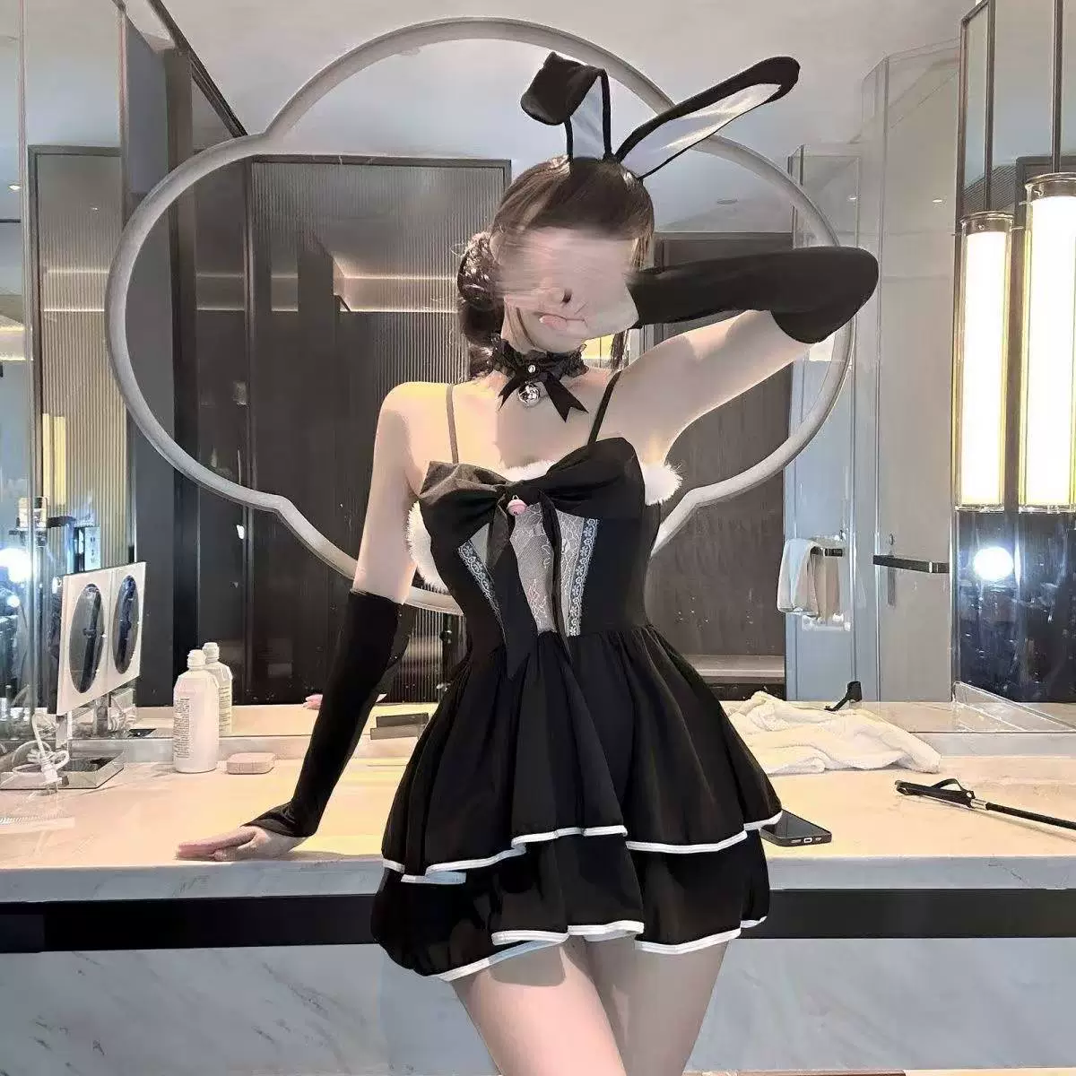 Сексуальный комплект униформы горничной на Хэллоуин, сексуальное женское белье, косплей кота, Рождественский кролик, униформа горничной для девочек